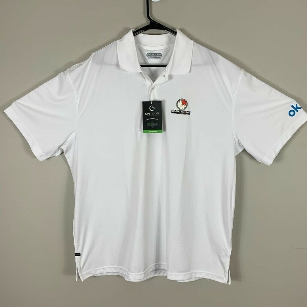 Ontour Mens Golf Polo Shirt White OKTA 2XL